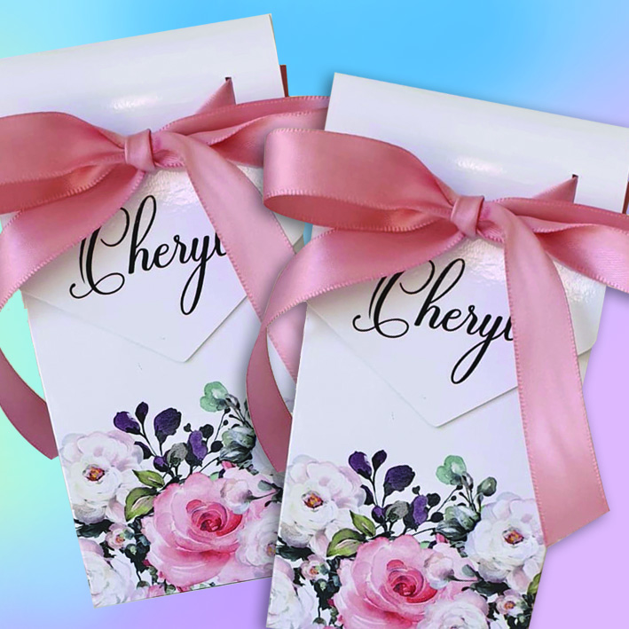 personalised gift bags • Small quantity print runs • Ideal for Gifts or Cosmetics etc • Full colour printing • Design service if needed • Standard Box shapes or create your own